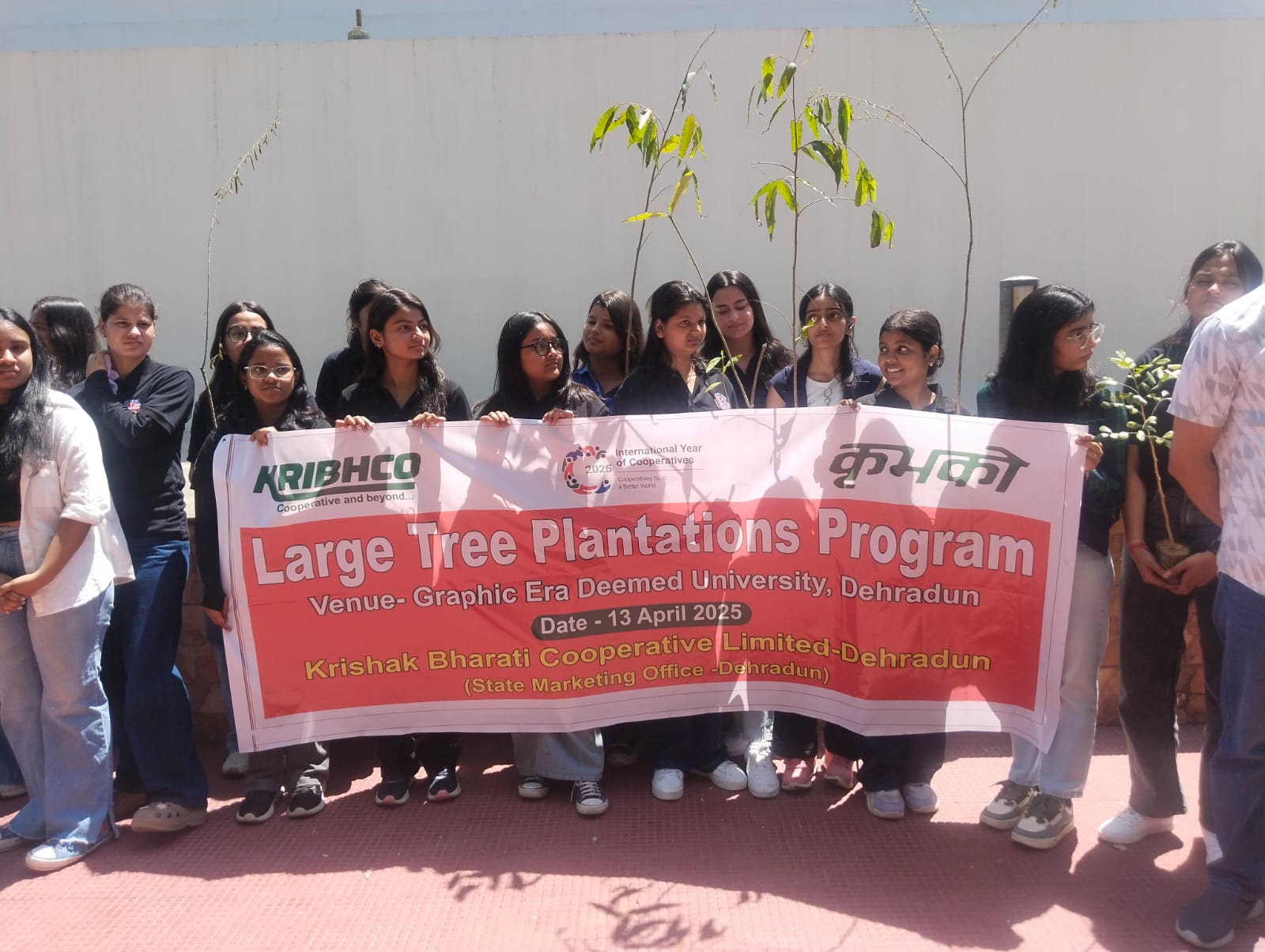 Students learning about nature